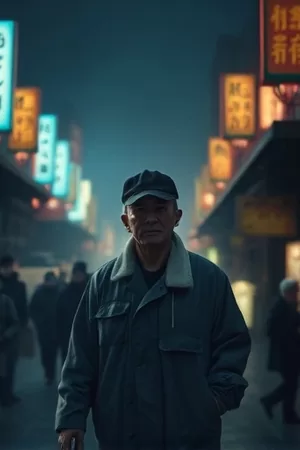 《长夜图书馆》封面：深夜书库里的长条阅读灯